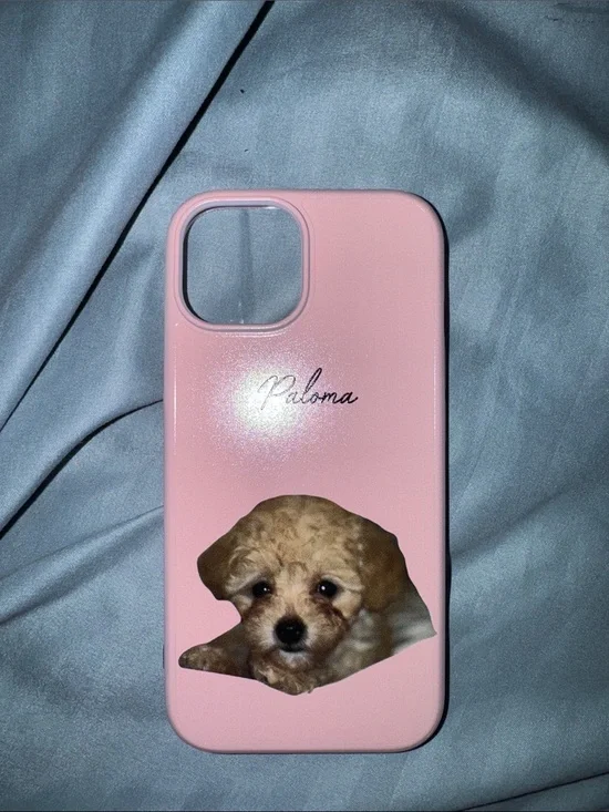 Pink Paloma preteen toy poodle dog baby Puppy iPhone 15 Case birthday gift cute