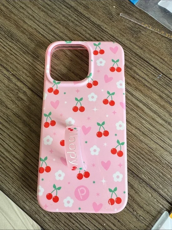 Pink Cherry Pattern Phone Case