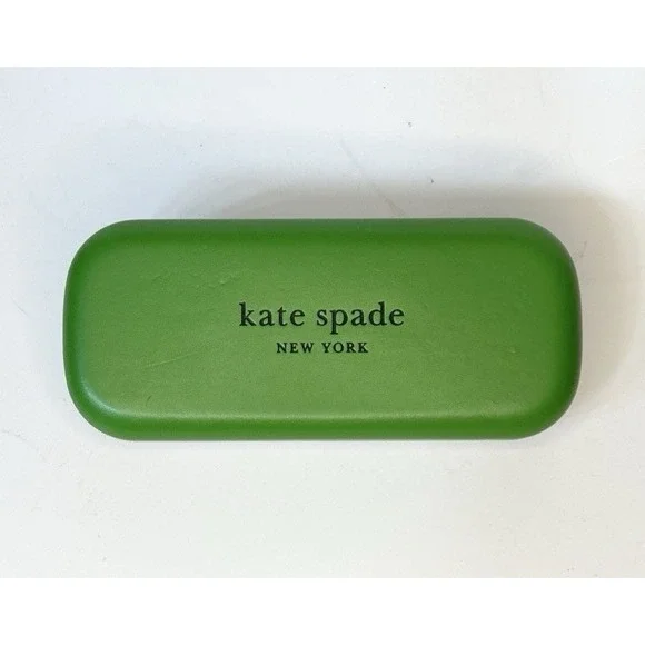 KATE SPADE NEW YORK Green & Black Clamshell Hard Eyeglass Case for Eye Glasses