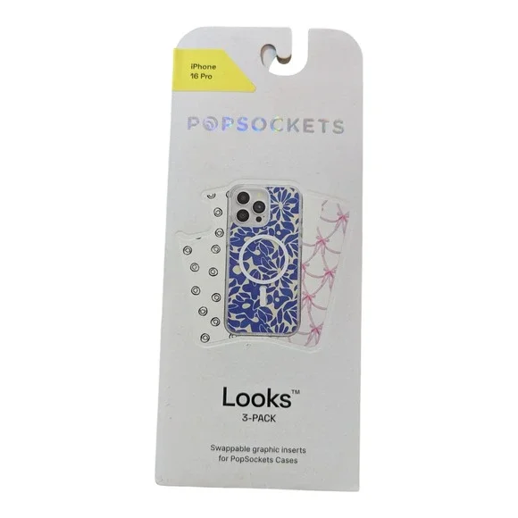 D6. Looks PopSockets Swappable Case Inserts‎ (3 pack) Apple iPhone 16 Pro