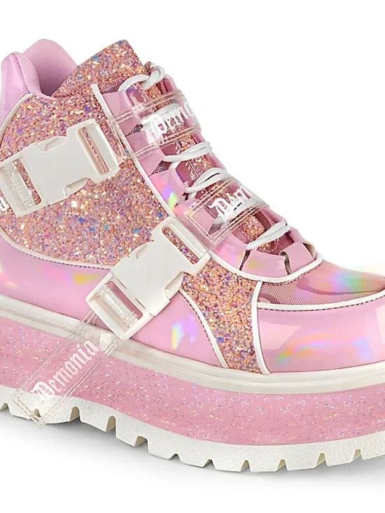 Demonia 2 Inch Platform Shoes SLACKER-50 Baby Pink