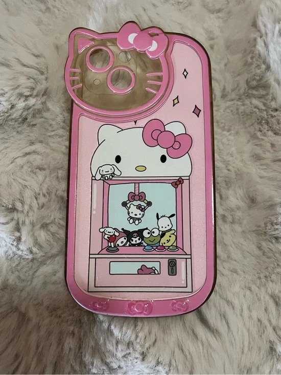 Hello Kitty and friends pink iPhone 13 phone case.