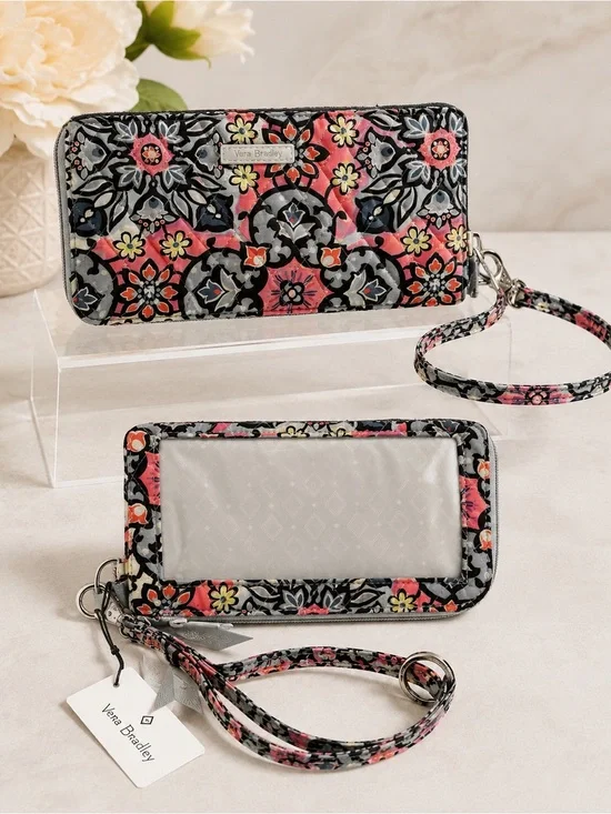 Vera Bradley Floral Tech Wristlet RFID Wallet NWT