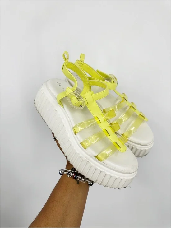 Circus New York By Sam Edelman Chunky Platform Neon Gladiator Sandals Size 10