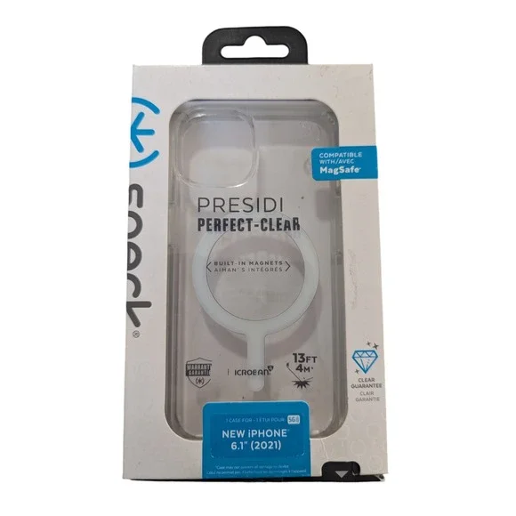 G1.   Speck 6.1 inch 2021 Apple iPhone 13 Case - Clear Magsafe Used