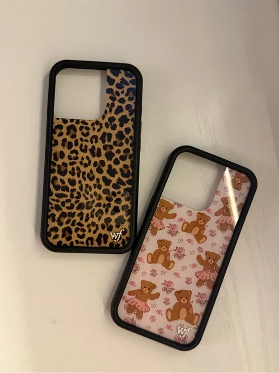 Wildflower Iphone 16 pro - Leopard and Pink Teddy Case