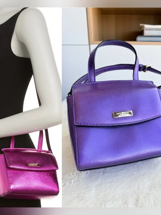Kate Spade Laurel Way Purple Leather Small Purse