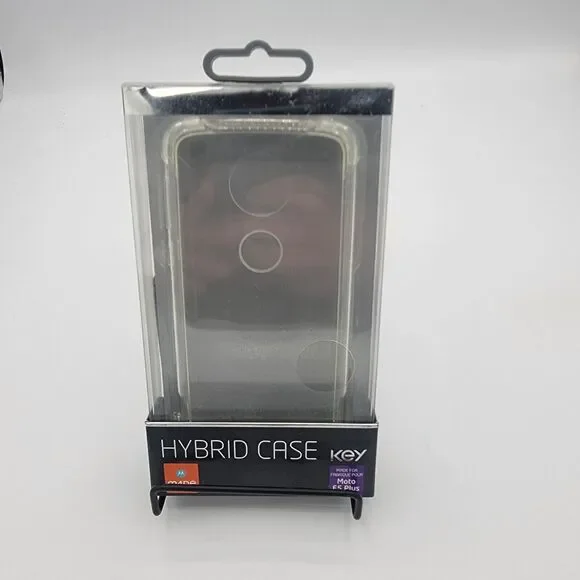 Key Hybrid Case For Moto E5 Plus Reinforced Corners Shock Absorbent - Clear