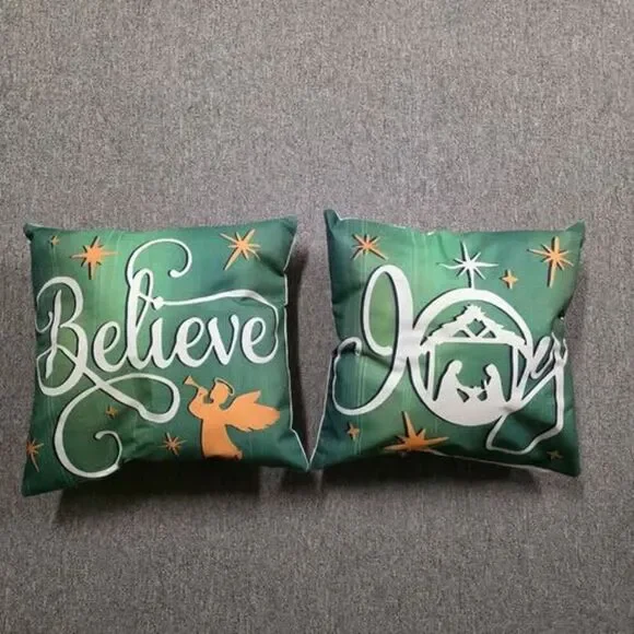 Set of 2 Christmas Pillows- 