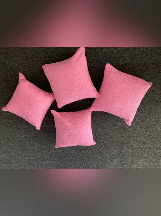 Pink Decorative Throw Pillows - Set of 4