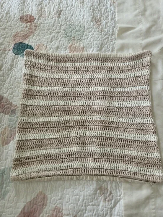 Crochet Linen Pillow Cover 20x20 | West Elm