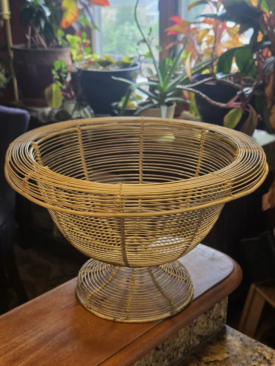 Vintage/Antique French Hand-made Wirework Pedestal 