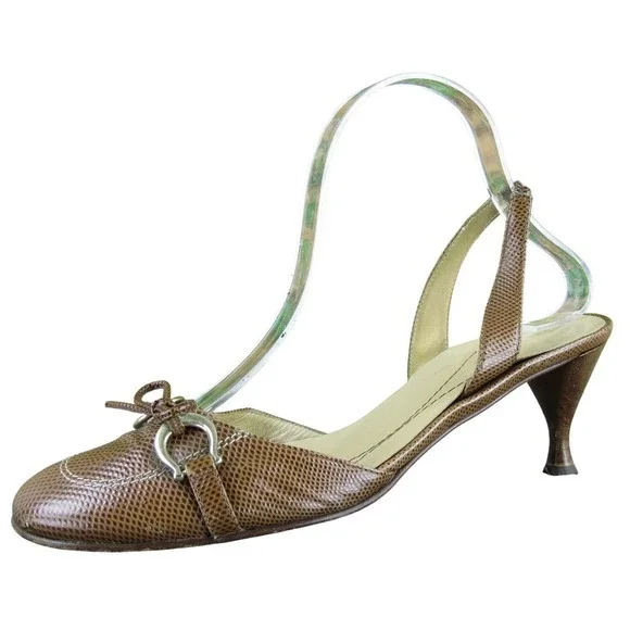 kate spade new york Women  Slingback Brown Leather Pump 7.5 Medium  Used‎ 2025