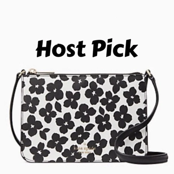 Kate Spade Darcy Small Slim Crossbody Bag Black & White BRAND NEW