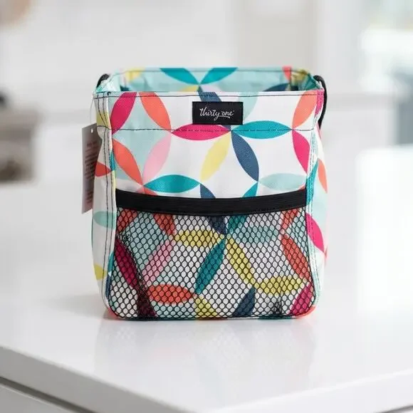 Thirty-One Littles Carry-All Caddy Geometric Print Organizer Tote