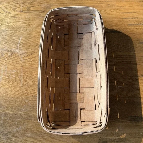 Vintage 1985 Longaberger Bread Cracker Basket Rectangular 12.5