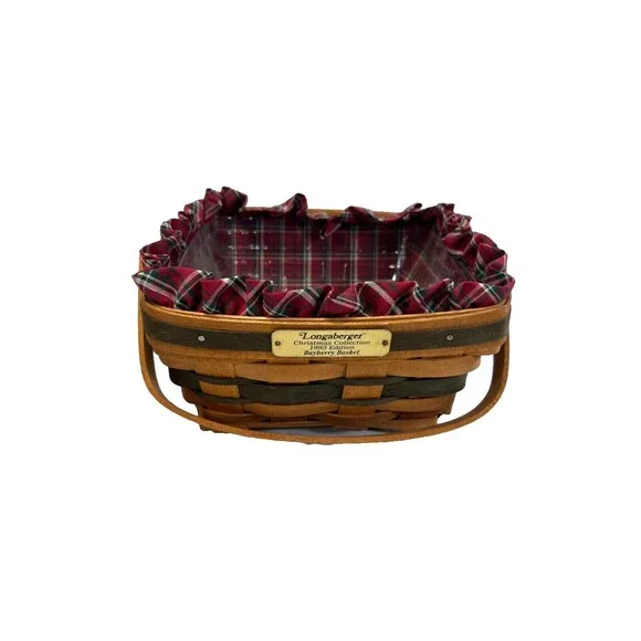 1993 Longaberger Bayberry Basket w/Liner & Protector 9
