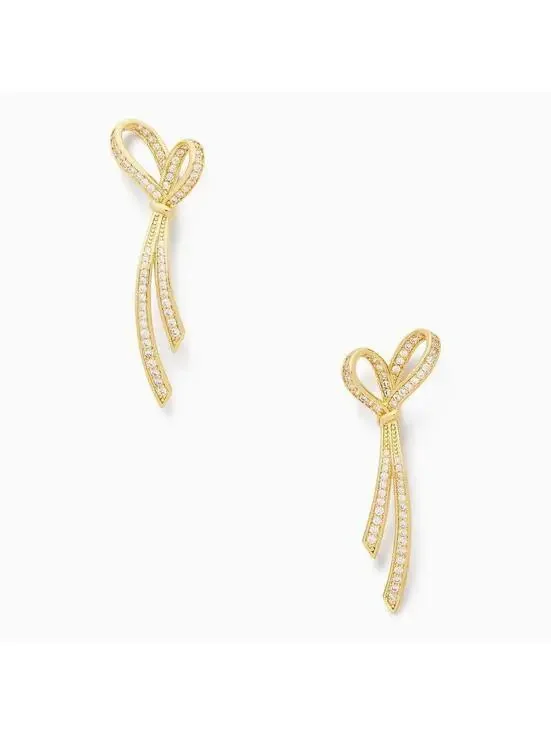 Kate Spade All Tied Up Pave Drop Earrings