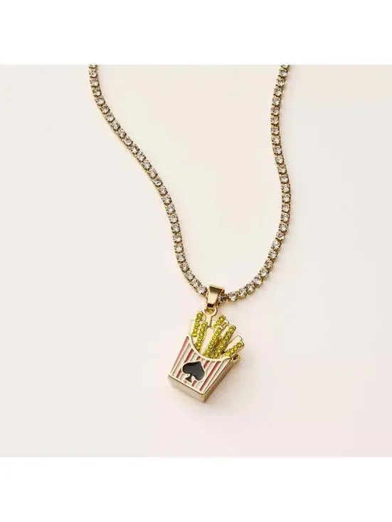 Kate Spade French Fry Charm Tennis Necklace