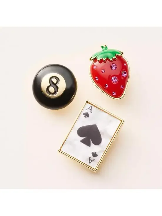 Kate Spade 3pk Mixed Novelty Pin Set