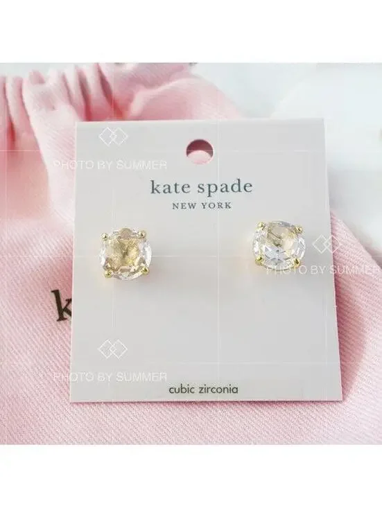 Kate Spade Bright Ideas Stud Earrings Gold/ Clear