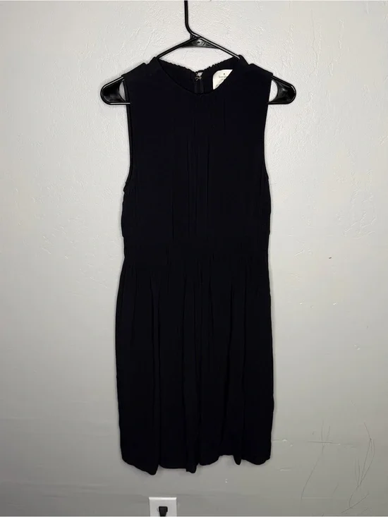 Kate Spade Rio De Janerio Crepe Dress Women 10 Black High Neck OUMU0363