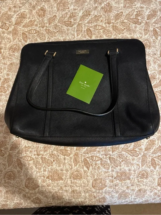 kate spade Black Saffiano Leather Tote