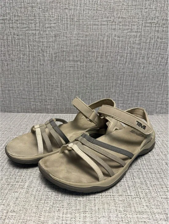 Teva Sandals Womens Sz 8 Taupe Elzada Strappy Casual Hiking Outdoors Comfort