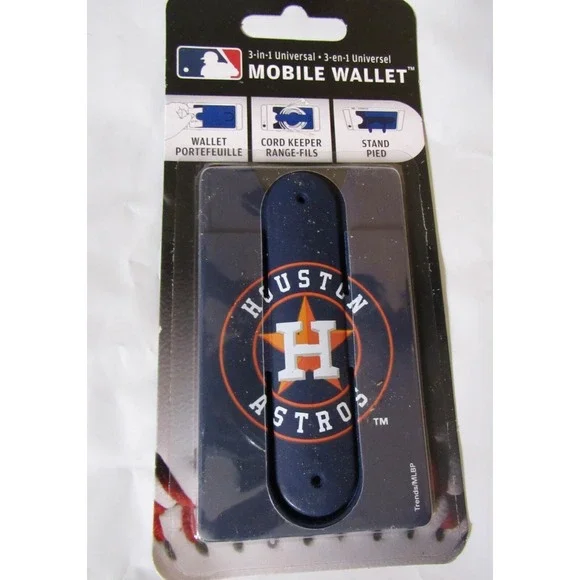 Houston Astros MLB Mobile Wallet Blue - 3‎ in 1  Universal- 3M Adhesive