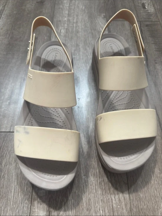 CROCS Women's Beige Slingback Sandals