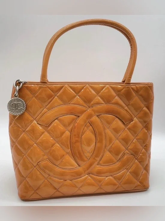 Chanel Quilted Patent Leather Tote