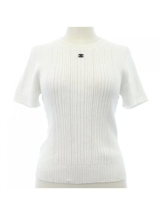 Chanel Knit Sweater White