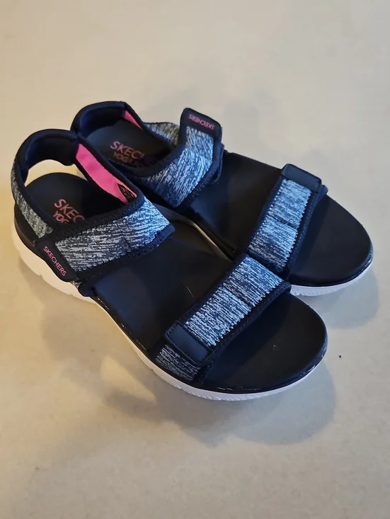 Skechers Blue Yoga Foam Sandals