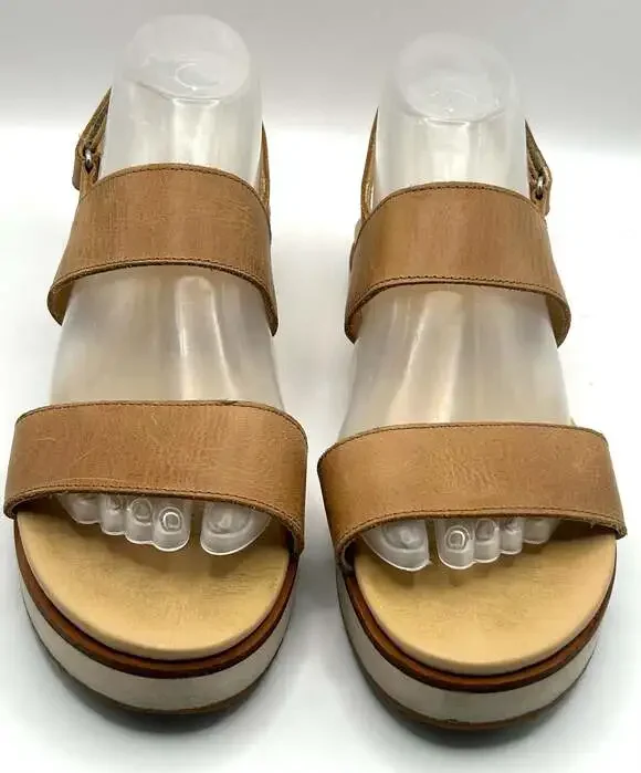 Nisolo Go-To Flatform Sandal Almond Leather Size 8