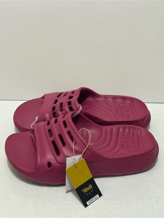Teva ApreTrail Slides Blooming Dahlia Pink Foam Size Women's 10/Men's 8