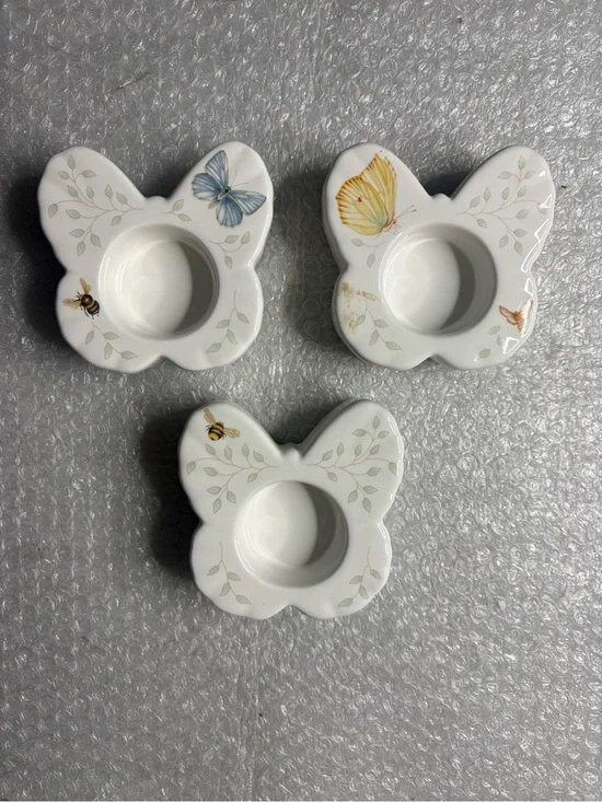 Lenox Butterfly Meadow figural butterfly votive and tealight candle holders