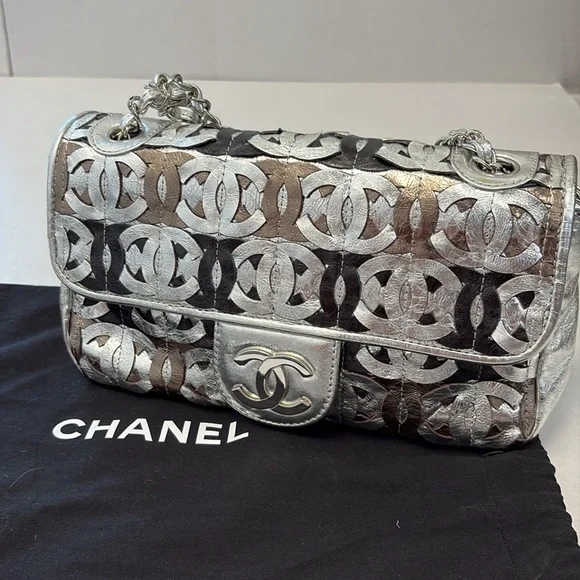 Chanel Metallic CC Vintage flap bag