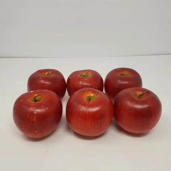 McIntosh Apple Shaped Candles Never Used 3”x3” Set of 6