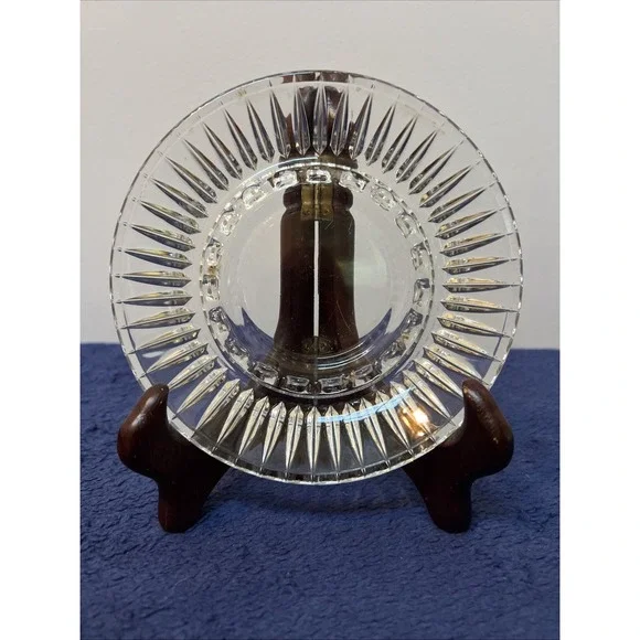 Vintage Ashtray Clear Round 6 1/4