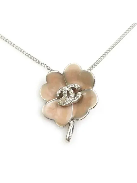 Chanel Cc Logo Clover Pendant Necklace #327630C54B