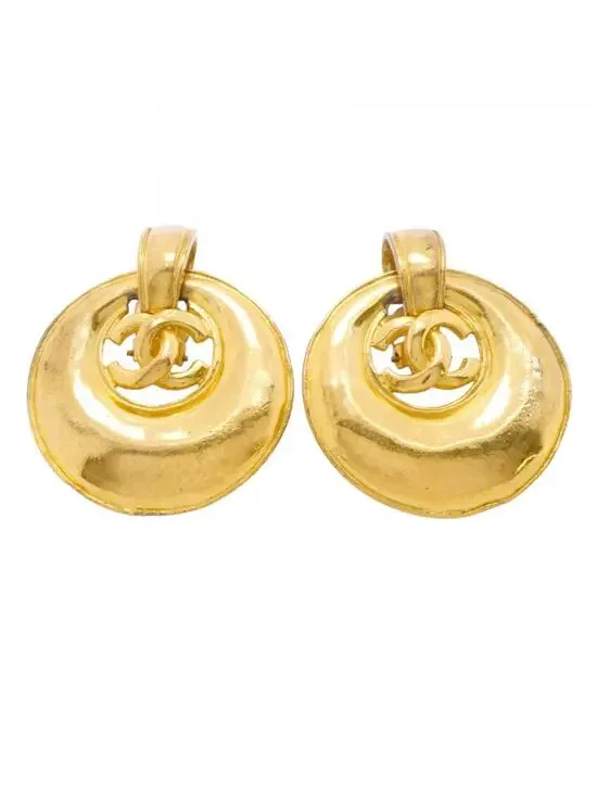 Chanel Cc Logo Clip-On Earrings Metal #327601C97B