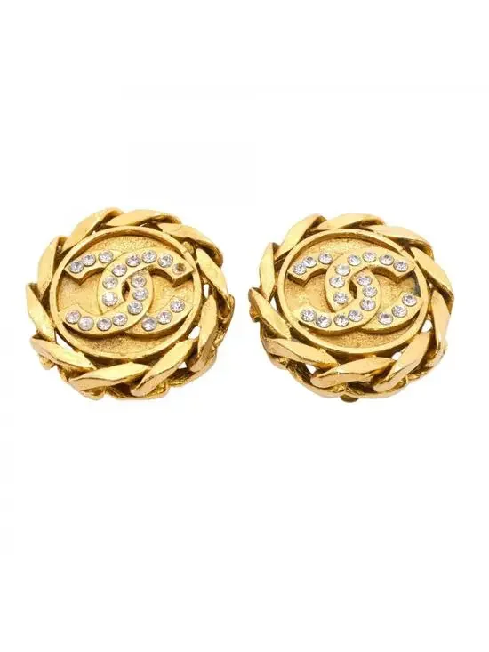 Chanel Cc Logo Clip-On Earrings Metal #327600C57B
