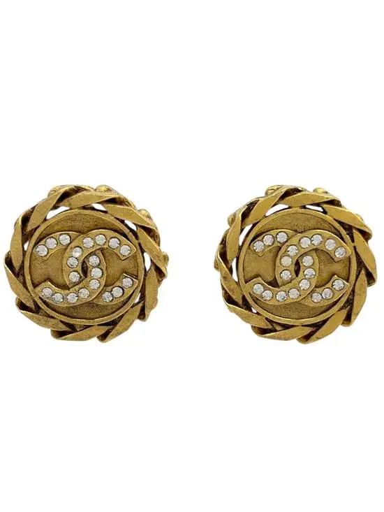 Chanel Cc Logo Clip-On Earrings Metal #327532C72B