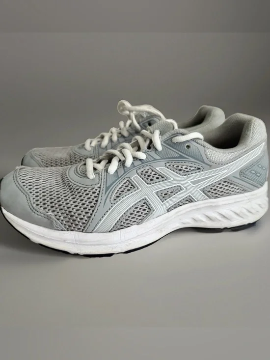 Asics Womens Gray Athletic Sneakers Size 8 Lace Up Fitness Run Walking