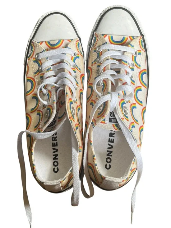 US 8 Converse Chuck Taylor All Star Low Top Rainbow Print Sneakers