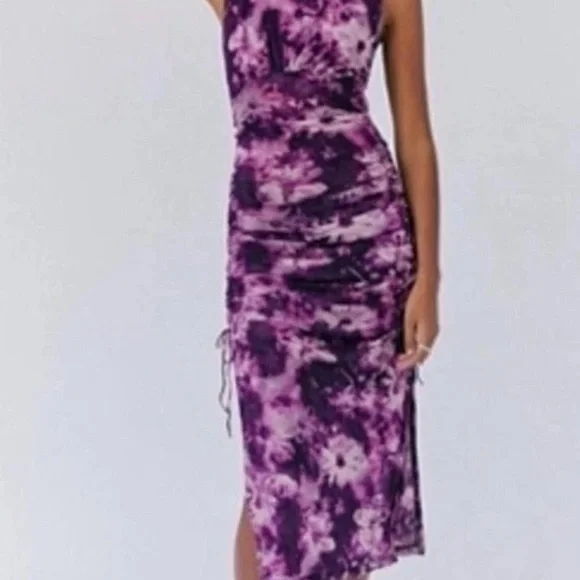 Free People Take Me Away Floral  Mesh Open Back Dress Women’s Size Small