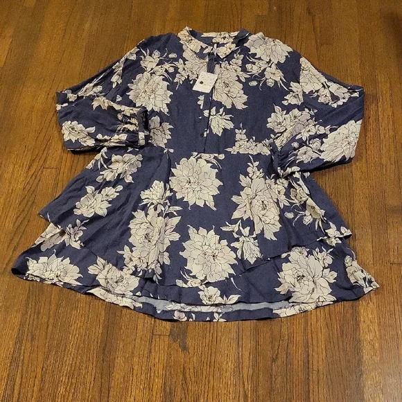 Free People Floral  Tunic Dress
