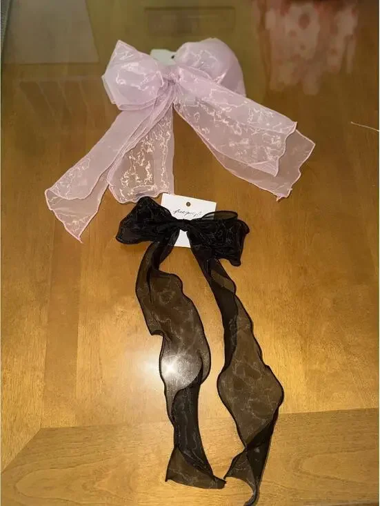 The Free People/urban outifferters sheer organza hair bows