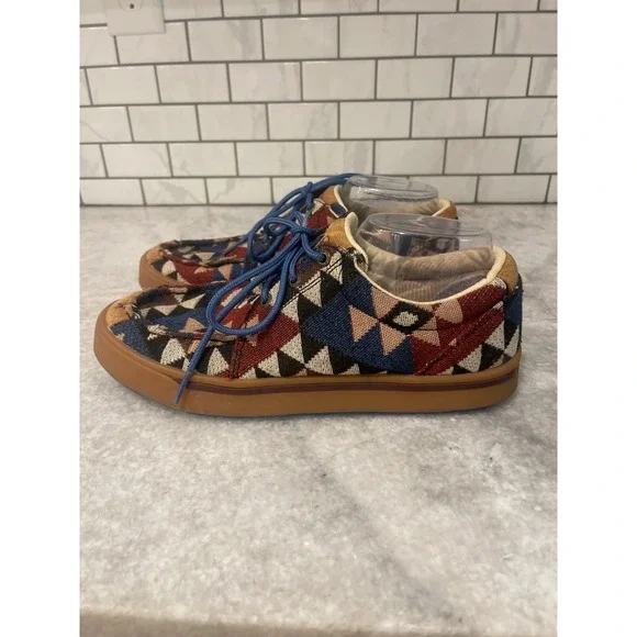 Twisted X Hooey Shoes Womens 7 Loper Southwestern Geometric Moc Toe Sneakers