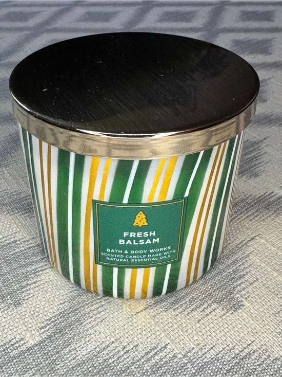 BRAND NEW- Bath & Body Works 3-wick candle in the Fresh Balsam